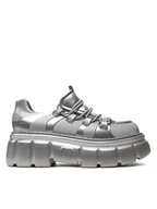 Botki damskie - Melissa Glany Rebel Ad 35829 Srebrny - miniaturka - grafika 1