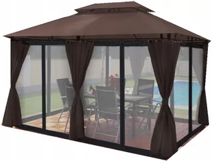 Swing&Harmonie Pawilon ogrodowy kremowy MINZO 3x4m - ścianki + LED + moskitiery 8004376 - Pawilony ogrodowe - miniaturka - grafika 2