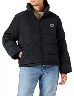 Wrangler Kurtka damska z krótkim rękawem, czarna, rozmiar L - Kurtki damskie - miniaturka - grafika 1