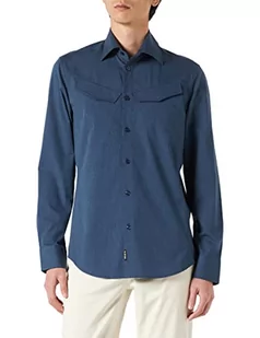 G-STAR RAW Męska koszula Slant Pocket Slim, Wielokolorowy (Dk Sea Blue Htr D21087-c965-c987), M - Koszule męskie - miniaturka - grafika 1