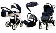 Wózki dziecięce - BabyLux WhiteLux 4w1 + baza Isofix 5903890854386 - miniaturka - grafika 1
