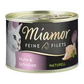 Mokra karma dla kotów - Miamor Feine Filets Naturell Kurczak i szynka 48x156 g - miniaturka - grafika 1