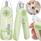 Pielęgnacja łap i pazurów - Springos Obcinacz do pazurów dla psa, kota cążki ze stali nierdzewnej nożyczki LED z pilnikiem UNIWERSALNY - miniaturka - grafika 1