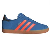 Buty dla dziewczynek - Buty dziecięce adidas JP7124 GAZELLE Niebieskie - miniaturka - grafika 1