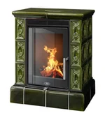 Piece wolnostojące - ABX Piecyk kaflowy Helvetia Exclusive cokół kaflowy - Zielony - miniaturka - grafika 1