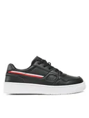 Buty dla chłopców - Tommy Hilfiger Sneakersy Stripes Low Cut Lace-Up Sneaker T3X9-32848-1355 S Czarny - miniaturka - grafika 1