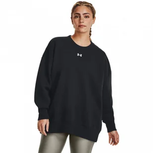 Damska bluza dresowa nierozpinana bez kaptura Under Armour UA Rival Fleece OS Crew - czarna - Bluzy damskie - miniaturka - grafika 1