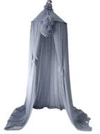 Pościel dla dzieci - Baldachim sufitowy z pomponami "Tiul gołębi" - miniaturka - grafika 1