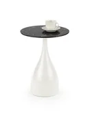 Ławy i stoliki kawowe - PATRIZIA ŁAWA BLAT - CZARNY MARMUR, NOGA - BIAŁY - miniaturka - grafika 1