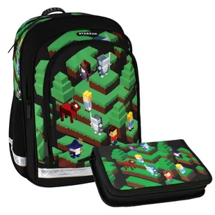 Pixel Game Zestaw szkolny: Plecak z odblaskami 40x29x20 + piórnik bez wyposażenia Uniwersalny - Zestawy szkolne - miniaturka - grafika 1