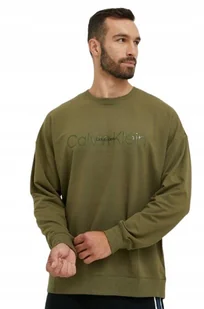 CALVIN KLEIN BLUZA KHAKI MĘSKA NA PREZENT Z NADRUKIEM L TIA - Bluzy męskie - miniaturka - grafika 1
