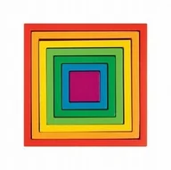 Zabawki sensoryczne - Playtive Wooden Rainbow Montessori (drewniana tęcza – czworokąty) - miniaturka - grafika 1