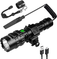 Latarki - Garberiel 2 w 1 L2 Led Torch - 5 trybów Latarka o wysokich lumenach USB Akumulator Proof Scout Torch - miniaturka - grafika 1