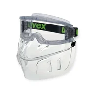 Okulary ochronne - UVEX GOGLE ULTRAVISION Z PÓŁMASKĄ FACEGUARD, SZYBKA BEZBARWNA, POWŁOKA NIEPARUJĄCA EXCELLENCE - miniaturka - grafika 1