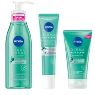 Zestawy kosmetyków damskich - Nivea, Derma Skin Clear, Zestaw kosmetyków do pielęgnacji twarzy, 3 szt. - miniaturka - grafika 1