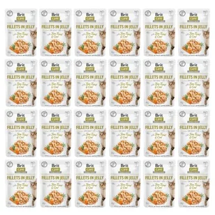Brit Care Cat Pouch Fillets in Jelly with Fine Trout & Cod 24 x 85 g - Mokra karma dla kotów - miniaturka - grafika 1