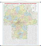 Atlasy i mapy - EkoGraf Województwo mazowieckie mapa ścienna administracyjno-drogowa 1:200 000 - miniaturka - grafika 1