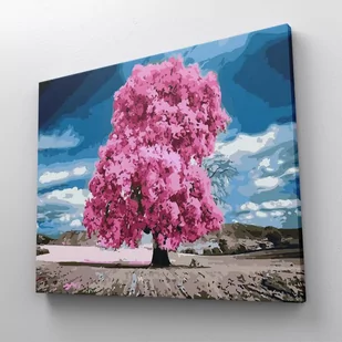 Różowa królowa drzew - Malowanie po numerach 50x40 cm - Malowanie po numerach - miniaturka - grafika 1