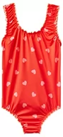 Stroje kąpielowe - United Colors of Benetton Dziewczęcy kostium jednoczęściowy 3Hgz0i00F kostium kąpielowy, czerwony ze wzorem 71y, 2 lata, Czerwony ze wzorem 71y, 24 Miesiące - miniaturka - grafika 1