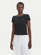 Koszulki i topy damskie - Converse T-Shirt 10027252-A02 Czarny Slim Fit - miniaturka - grafika 1