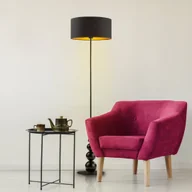 Lampy stojące - Czarna lampa podłogowa do czytania ROMA GOLD - miniaturka - grafika 1