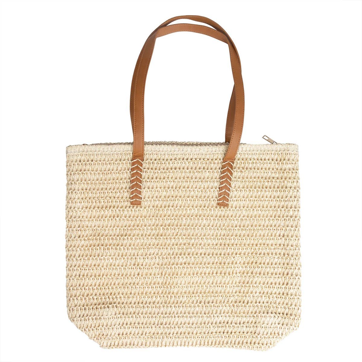 TORBA damska DUŻA SŁOMIANA pleciona plażowa KOSZYK shopper na lato