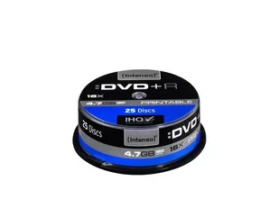 Intenso DVD+R 4.7GB 16x PRINTABLE 25 Szpula NDITVRPCE010 - Nośniki danych - miniaturka - grafika 1