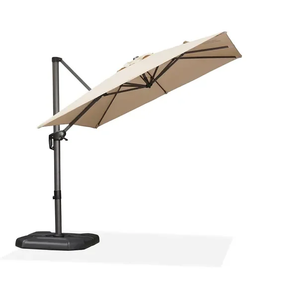 Parasol PURPLE LEAF duży ochronny 360 stopni z pedałem i cokołem