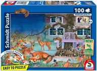 Puzzle - Schmidt, Puzzle PQ Zwierzęta nocą, 100 el. - miniaturka - grafika 1
