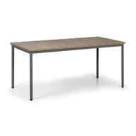 Stoły i stoliki do biura - Stół do jadalni TRIVIA, ciemnoszara konstrukcja, 1600 x 800 mm, dąb naturalny - miniaturka - grafika 1