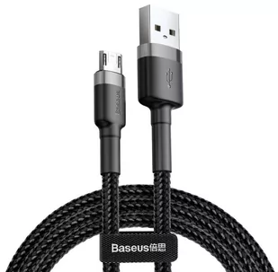 Baseus Kabel cafule CAMKLF-BG1 USB M Micro USB M 1m Szaro-czarny - Kable USB - miniaturka - grafika 3