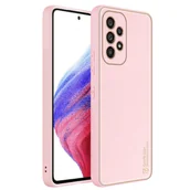 Etui i futerały do telefonów - Dux Ducis Yolo eleganckie etui pokrowiec ze skóry ekologicznej Samsung Galaxy A53 5G różowy - miniaturka - grafika 1