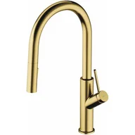 Baterie umywalkowe - Omnires Bend bateria umywalkowa mosiądz szczotkowany BE6455BSB | - miniaturka - grafika 1