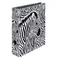 Szkolne artykuły papiernicze - Segregator A4 8cm Zebra Animal print max file - miniaturka - grafika 1