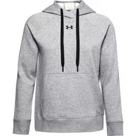 Bluzy sportowe damskie - Bluza damska Under Armour  Rival Fleece HB Hoodie grey L - miniaturka - grafika 1