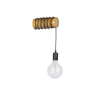 Spotlight Ekologiczna LAMPA ścienna TRABO SZORT 6834151 drewniana OPRAWA rustykalny kinkiet townshend sosna bejcowana czarny 6834151 - Lampy ścienne - miniaturka - grafika 1