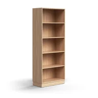 Regały biurowe - Regał QBUS, 4 półki, cokół, 2020x800x400 mm, dąb - miniaturka - grafika 1