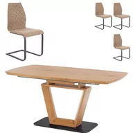 Stoły z krzesłami - Zestaw Stół Blacky + Krzesła K-265 Halmar 4 - miniaturka - grafika 1