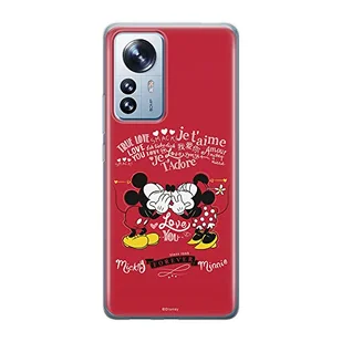 Etui Mickey i Minnie 005 Disney Nadruk pełny Czerwony Producent: Xiaomi, Model: 12 / 12X - Etui i futerały do telefonów - miniaturka - grafika 1