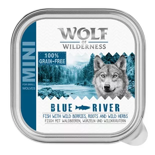 Wolf of Wilderness Adult, tacki 6 x 150 g  - Blue River, ryba - Mokra karma dla psów - miniaturka - grafika 1