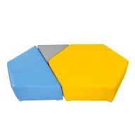 Meble i wyposażenie gabinetów medycznych - Zestaw siedzisk dla dzieci FUN 3 NC508 - 180x120x42 cm (wysokość siedziska 42 cm) - miniaturka - grafika 1