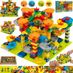 Tor KULKOWY KLOCKI XXL Kulodrom Labirynt Zjeżdzalnia 514 el - Klocki - miniaturka - grafika 1