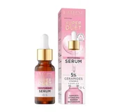 Serum do twarzy - EVELINE SUPER DUET ODBUDOWUJĄCE SERUM DO TWARZY 5% CERAMIDY DO SKÓRY ODWODNIONEJ I MATOWEJ 18ML - miniaturka - grafika 1