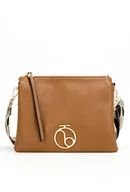 Torebki damskie - Trzykomorowa listonoszka Nobo z kolorową taśmą - miniaturka - grafika 1