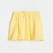 Sukienki i spódniczki dla dziewczynek - Reserved - Spódnica z kieszeniami - jasnożółty - miniaturka - grafika 1