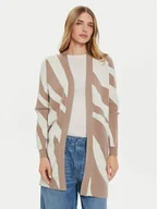 Swetry damskie - Vero Moda Kardigan Nancy 10310777 Beżowy Loose Fit - miniaturka - grafika 1