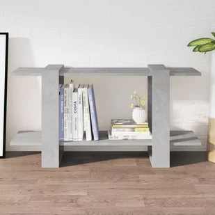 Regał na książki, szarość betonu, 100x30x51cm - Regały - miniaturka - grafika 1