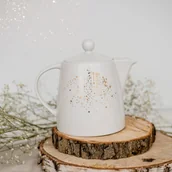 Dzbanki i imbryki - Dzbanek 1 litr - nakrapiany złotem - miniaturka - grafika 1
