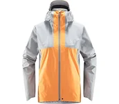 Kurtki damskie - Haglöfs 605231_4TL L.I.M GTX ACTIVE JACKET kurtka DAMSKA CONCRETE/SOFT ORANGE, rozmiar XS - miniaturka - grafika 1