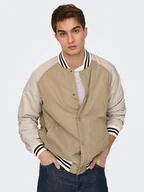 Kurtki męskie - Only & Sons Kurtka bomber 22025423 Beżowy Regular Fit - miniaturka - grafika 1